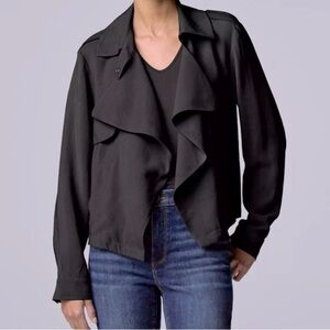 BNWT - Simply Vera - Vera Wang Drape Crop Jacket - Women’s Size M - Black